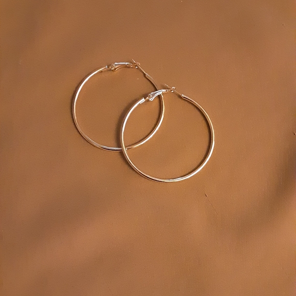 Large circle fashion jewelry thin earrings (350) - Picture 1 of 5